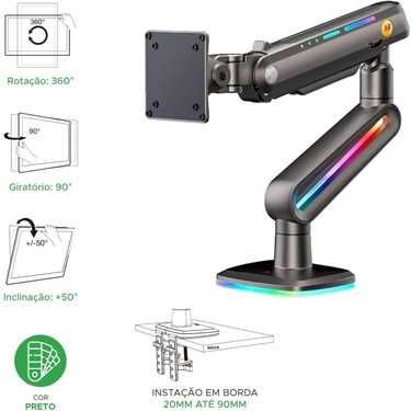 Кронштейн NB Ergonomic F6 (27-45, 2-20кг, RGB)