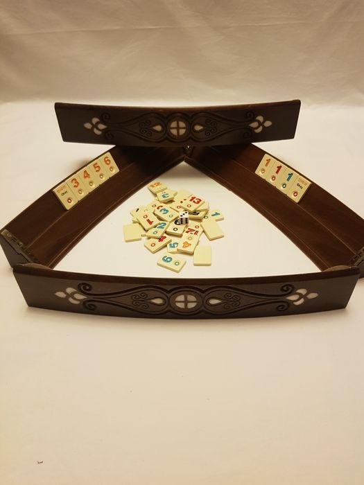 Joc rummy, remi din lemn de calitate superioara. 2652 Zambak