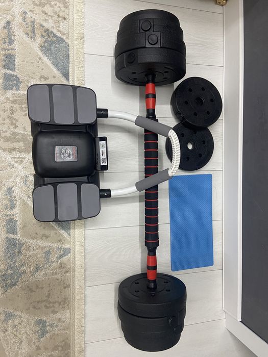 Продам набор гантел+прессер