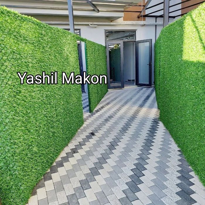 ЭКО забор газон suniy gazon zabor