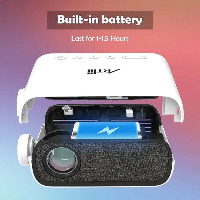 ARTlii QМини HD проектор с акумулаторна батерия