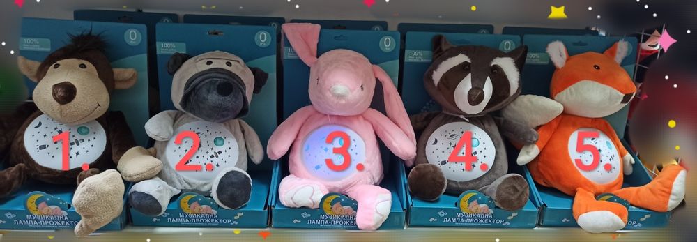 Плюшен герой-Музикална лампа/прожектор на БГ език-55лв