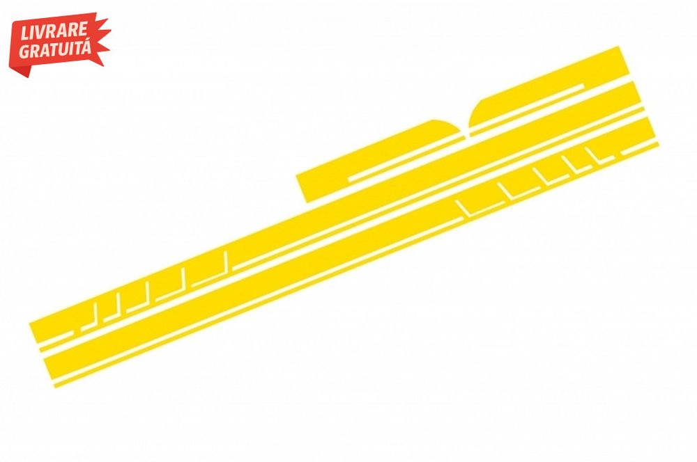 Set Stickere Capota Plafon Portbagaj si Laterale Galben Mat Mercedes C