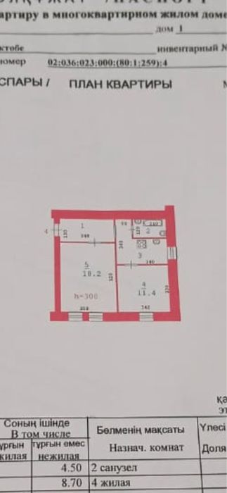 2 комнатрая квартира