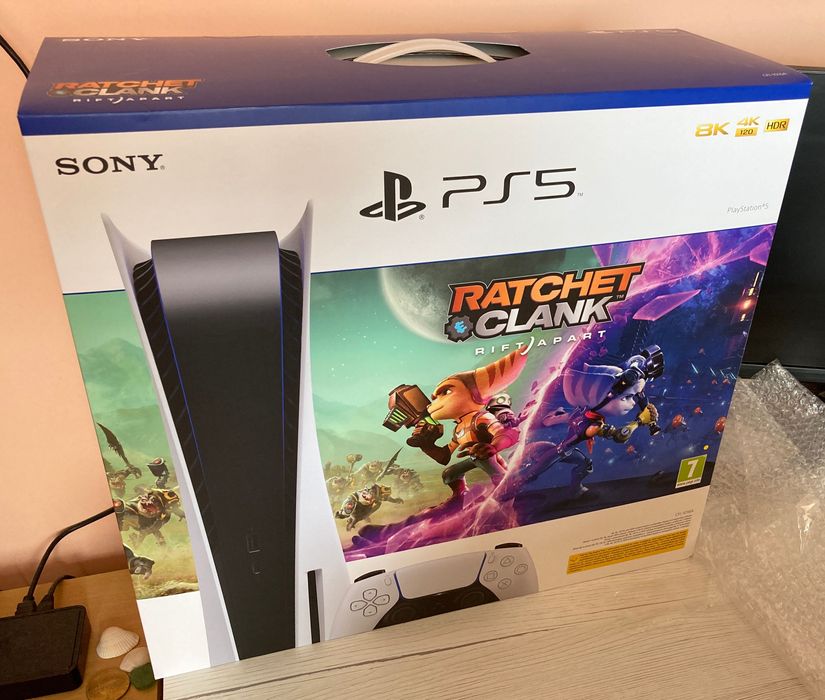 Игра + Sony PlayStation 5 PS5 Сони Плейстейшън 5 Disc Edition