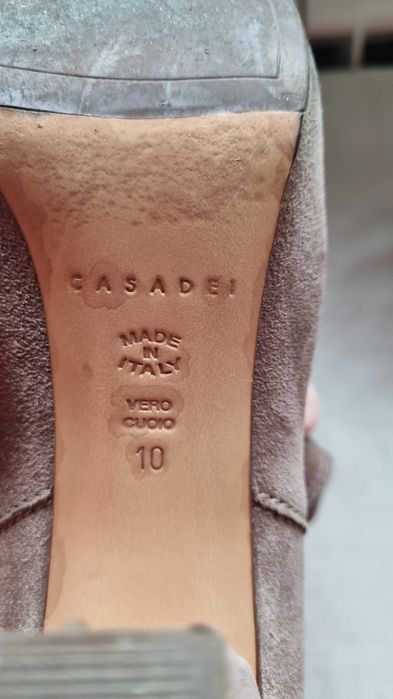 Cizme dama Casadei,suede bej ,ms.40