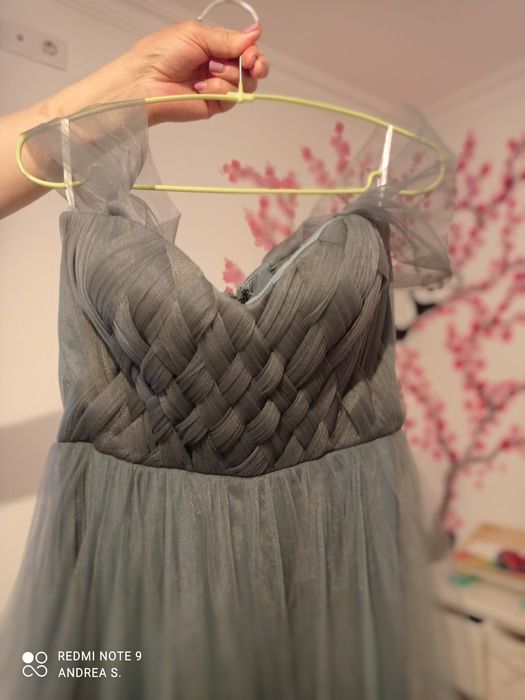 Rochie gala gri petrol