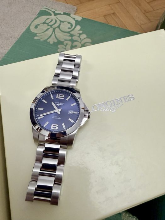 Ceas Longines Conquest automat Blue 41 mm