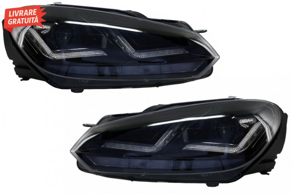 Faruri Osram LED VW Golf 6 VI (2008-2012) Black LEDriving Semnal Dinam