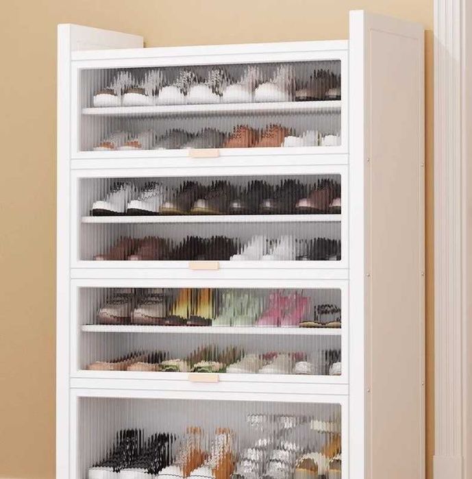 Шкаф для обуви из металла в коридор современный дизайн