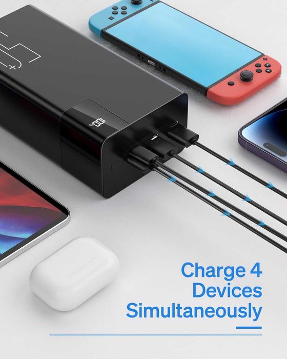 Батерия 50000mAh / 185Wh / 22.5W Power Bank / пауър банк / фенерче ...