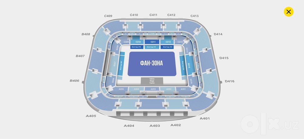 Shoxrux konsertiga Fan zonadan 2 ta bilet bor