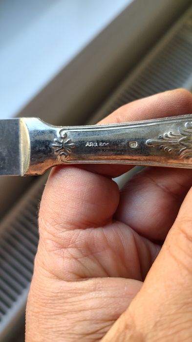 Set tacâmuri placate Argint 800 Italy