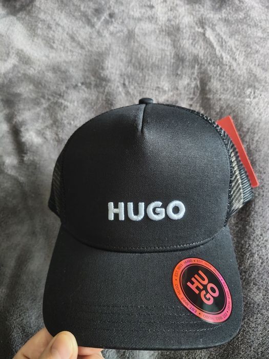 Hugo Marsel trucker șapcă neagra unisex cu logo brodat OS noua originala