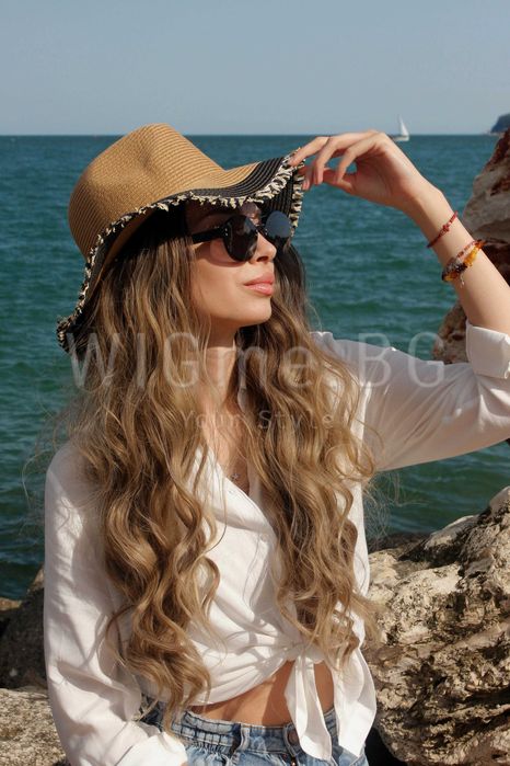 Дълга руса лейс фронт перука Сандра