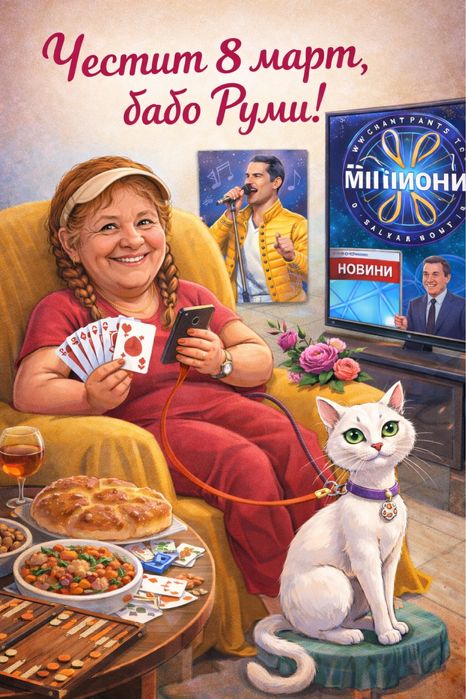 Карикатура с ваша снимка -подарък за 8 март