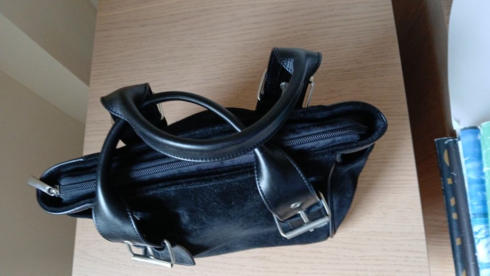 Geanta neagra piele