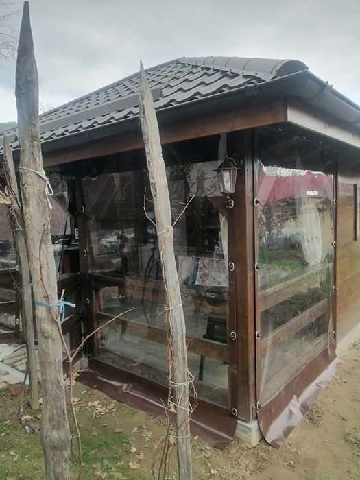 Pereți transparenți, folie, prelata închidere terase