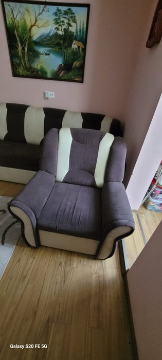 Canapea extensibila cu doua fotolii