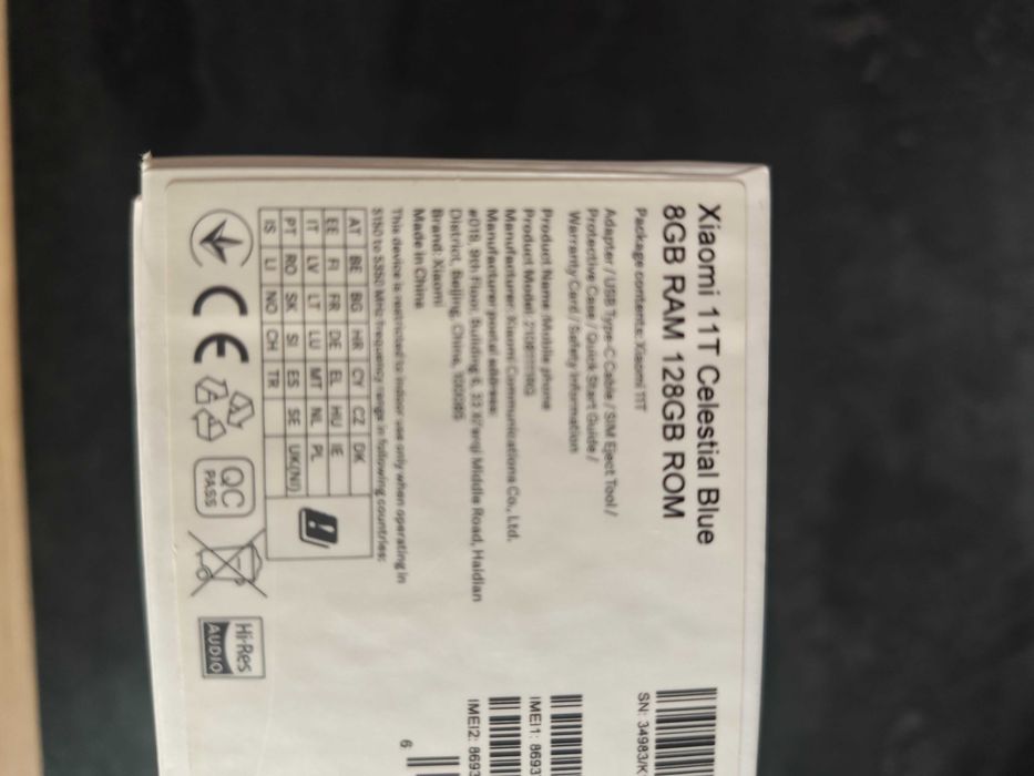 Xiaomi Mi 11T 5G Dual SIM – 128GB/8GB RAM – Celestial Blue