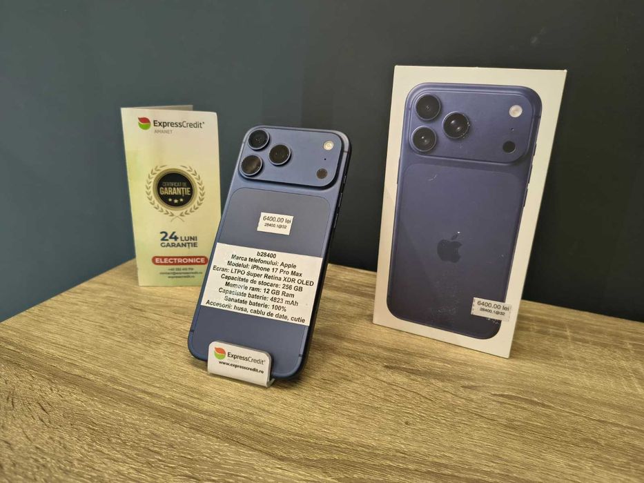 (AG51) Apple iPhone 17 Pro Max 256GB b28400 - Garantie 2 ani!