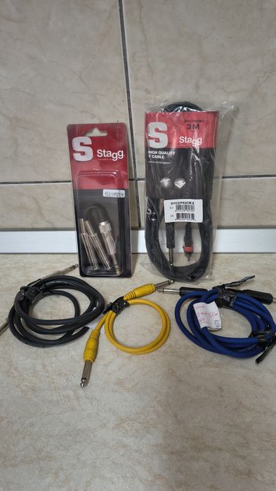 Cablu microfon/chitara, jack mono 6.3mm tata-jack mono 6.3mm tata, JACK tata-mama, jack tatax2RCA