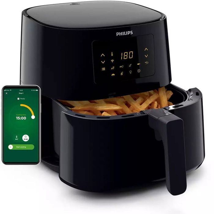 Air fryer PHILIPS Серия 5000 CONNECTED XL HD9280/90 14 в 1 6.20 L, ТАЙМЕР, ЧЕРЕН