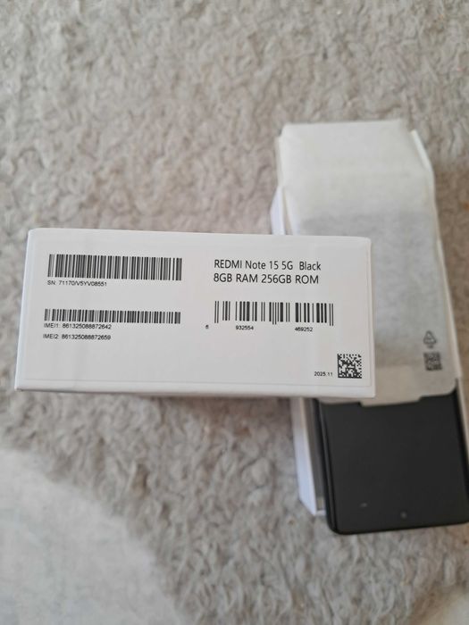 Нов телефон Redmi note 15 5G +екранен протектор