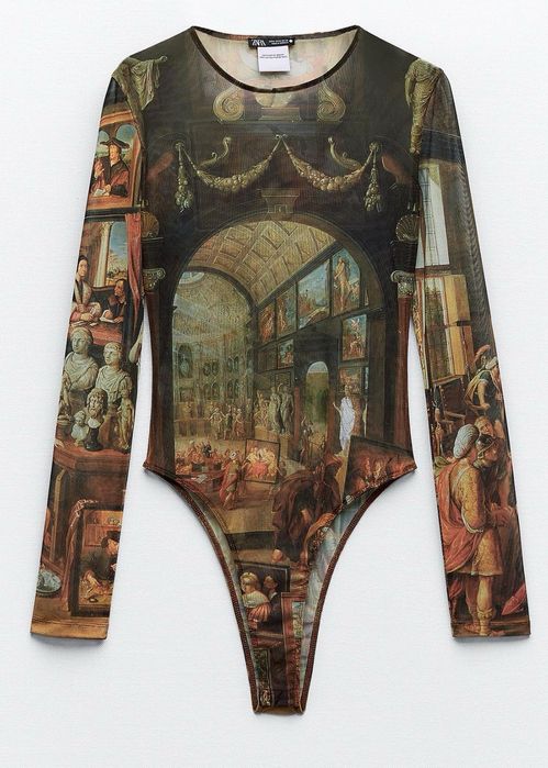 Дамско тюлено боди Зара Zara, дамски блузи и дамски потник