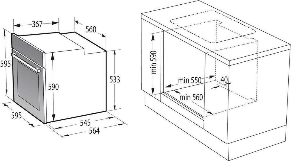 Фурна за вграждане GORENJE BCSB737OTX + стъклокерамичен плот