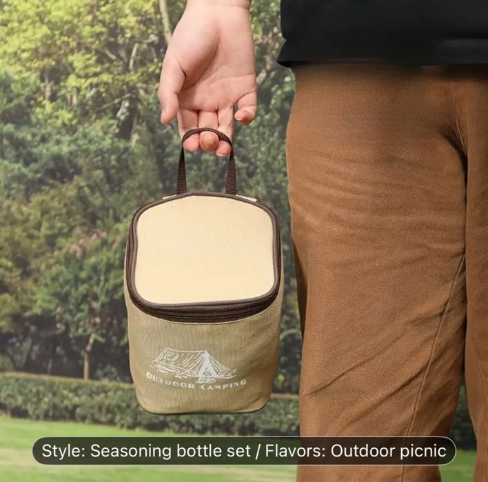 Къмпинг/пикник сет за подправки, сосове и дресинг