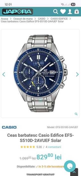 Ceas Casio Ediffice Solar