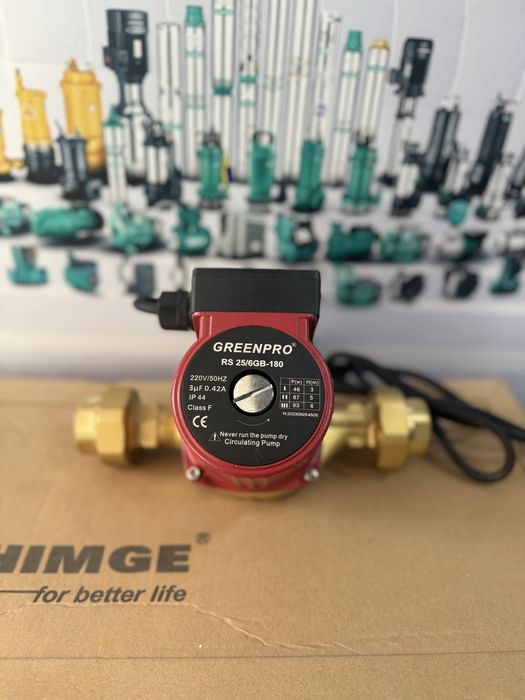 Циркуляционный латунный насос для отопление Greenpro RS 25-6 GB