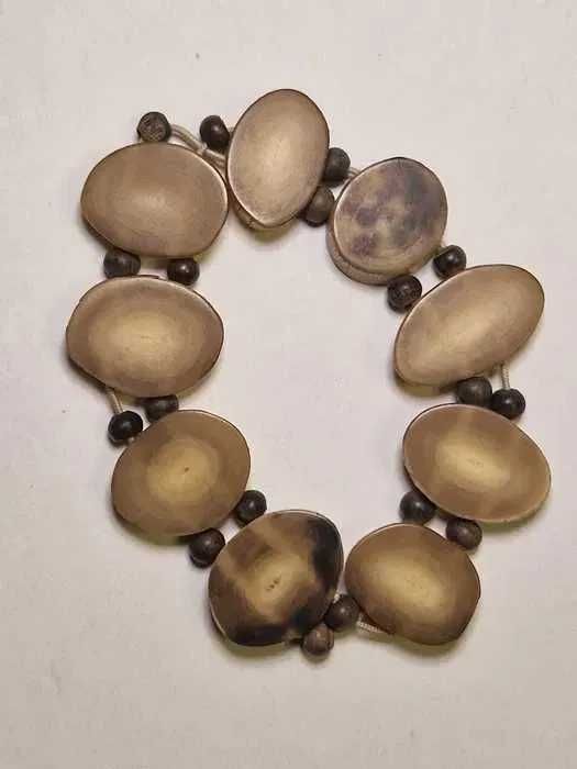 Brățară masivă stil etnic/boho, din os