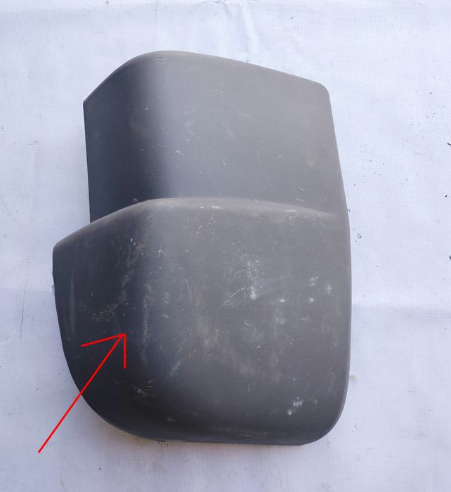 Parte laterala bara, colt lateral flaps spate, dreapta Mercedes Sprinter 208-414,1995-2000, Sprinter 208-414, .2000-2002, Sprinter/Classic 208-416, 2003-, gri, Zgariat