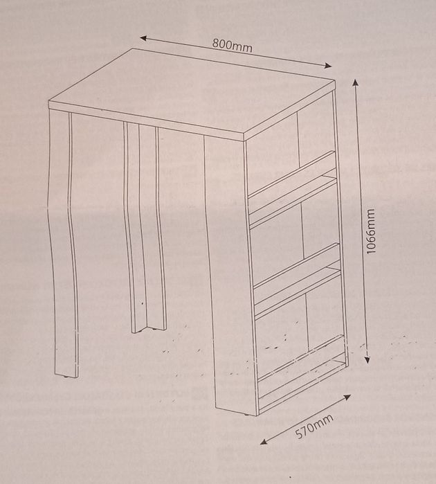 Бар маса с рафтове