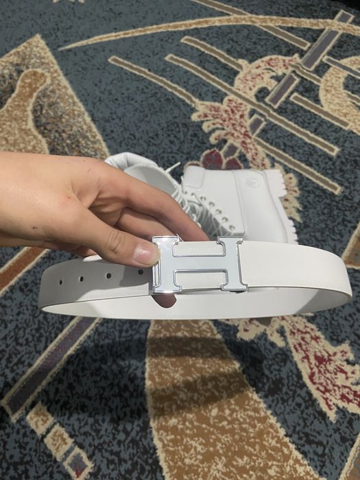 Ремень hermes white