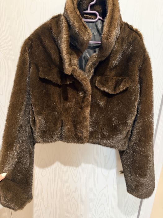 Палто Zara  с косъм