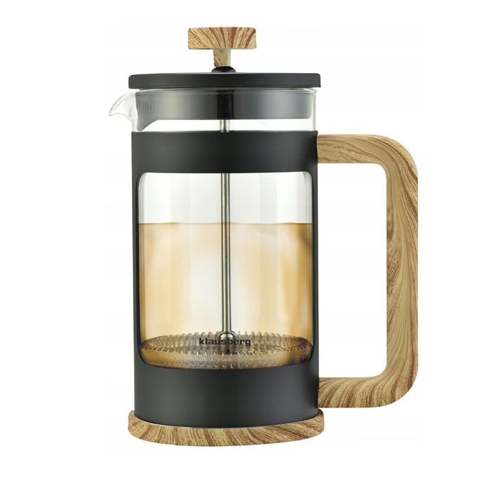 Infuzor pentru cafea si ceai, 600ml, cu imitatie din lemn, Klausberg