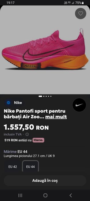 Vând Nike Air Zoom Tempo Next
