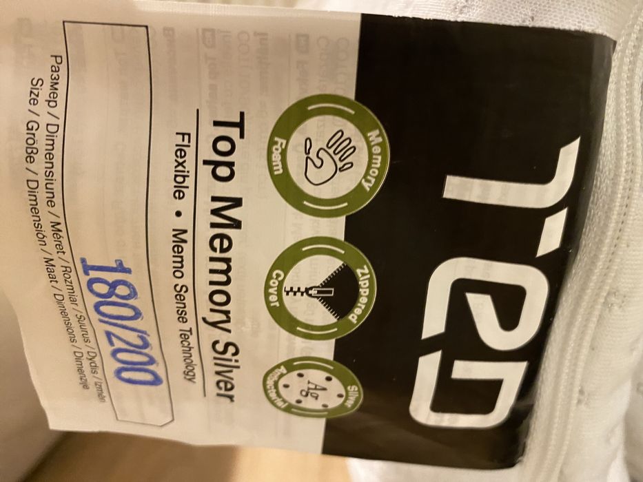 Топ матрак 180 200 тед мемори силвър