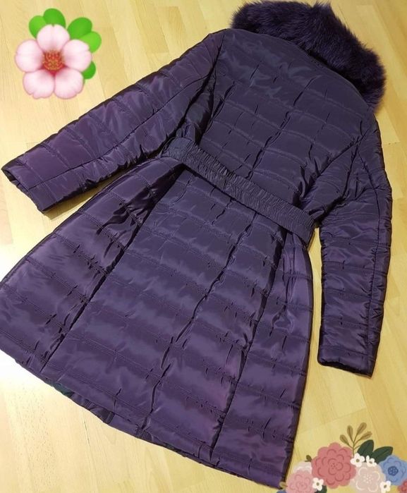 Haină matlasata impermeabila,blanita naturala glugă