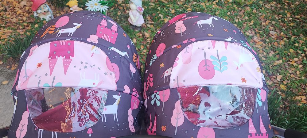 Количка за близнаци или породени деца Cosatto - Woosh Double, Unicorn