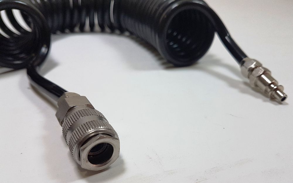 Пистолет за въздух със спирален маркуч 5м тройник и бърза връзка