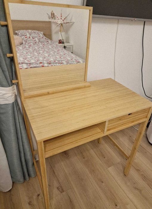 Oglinda bambus Ikea 50x50x9 cm