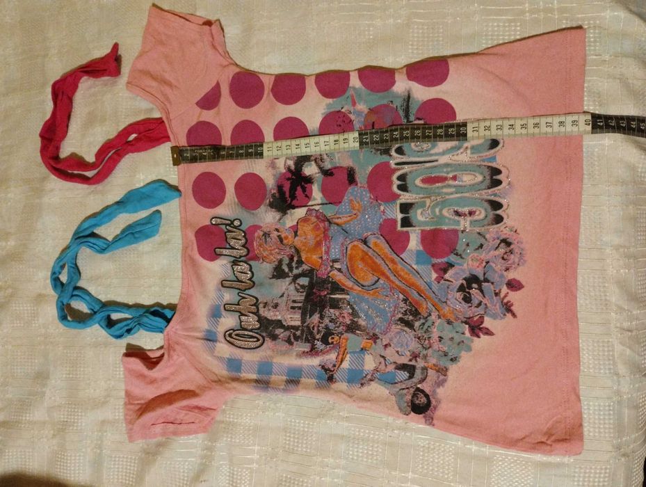 Лятна блузка с "паднал" ръкав за момиче.