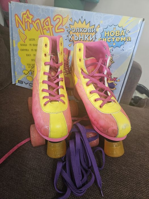 Ролкови кънки 31-34, каска, протектори