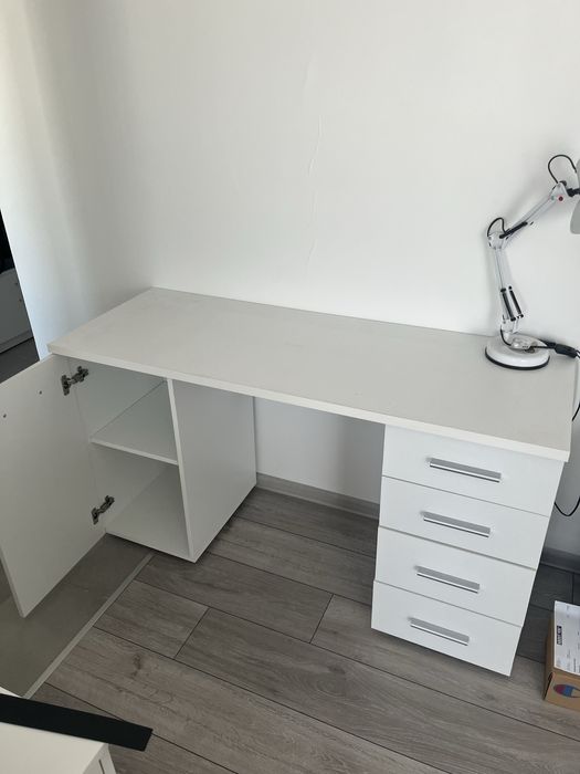 Birou cu sertare si dulap liber 135x50x75.5 cm