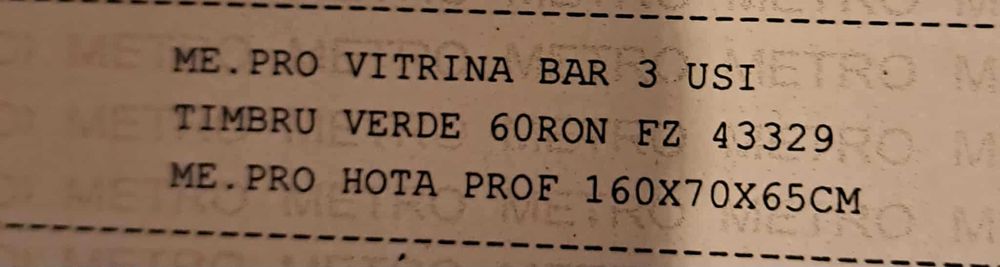 Hota fara motor Metro professional