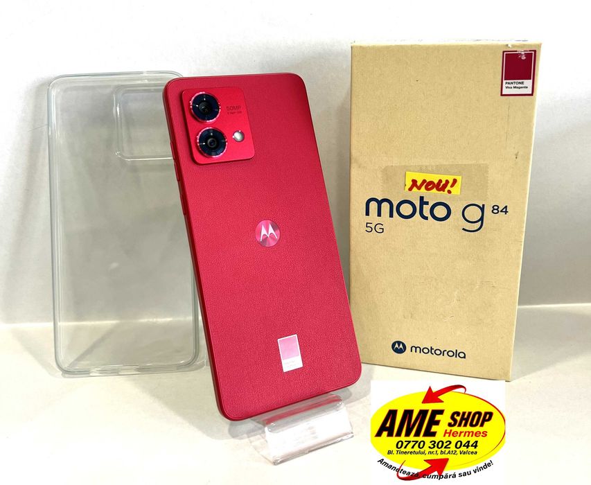 Motorola G84 5G, 256GB/8GB RAM, magenta, NOU!